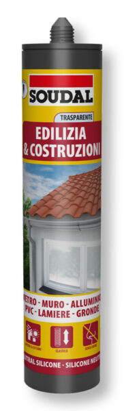 Silicone edilizia neutro trasparente cartuccia 300ml