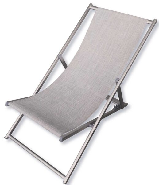 Sdraio lido alluminio texilene reclinabile colore melange grey