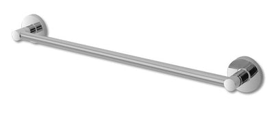 Porta asciugamano cromo alluminio/abs 50cm con piastrina antiruggine