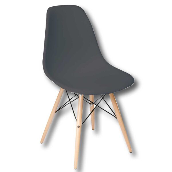 Sedia standy wood polipropilene cm.40x44x82h seduta h.cm.46 col.nero