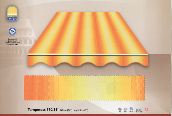 Tenda sole a caduta con braccetti 300x260 770/55