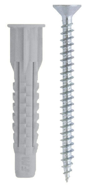 Tasselli nylon 4 settori con viti TPS zincate FIXIT mm.8x51 box 130pz.