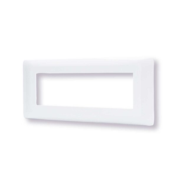 Placca 6 moduli bianco serie Matix