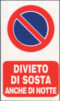 Targa 20x30 divieto di sosta(pezzi 10)