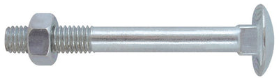 Bullone TTDQ testa tonda con dado M10 L.60mm.zincato bianco conf.100pz