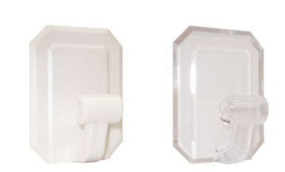 Gancione adesivo bianco in blister mm. 60x77