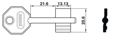 Chiave per serature 1600dp+1625dp Potent