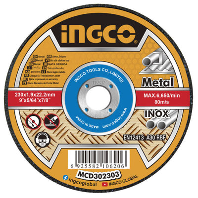 Disco taglio per metallo 230x1,9mm