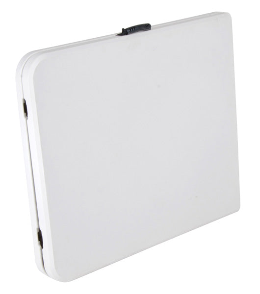 Tavolo birreria pieghevole in acciaio e resina 180x70x74 colore:bianco