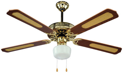 Ventil.4 pale legno+lamp.sof.130 cm
