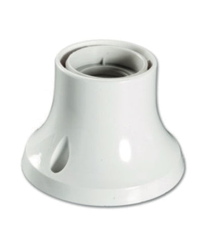 Portalampada da parete e27 base diritta colore bianco