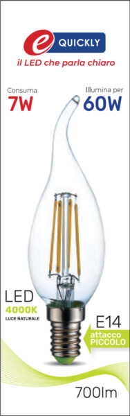 Lamp.c.vento led fil.e14 7w 4000k