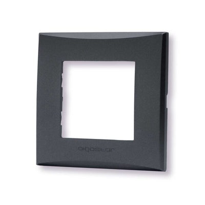 Placca 2 moduli nero serie Plana