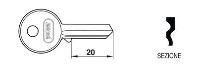Chiave per lucchetto mm.30 Potent