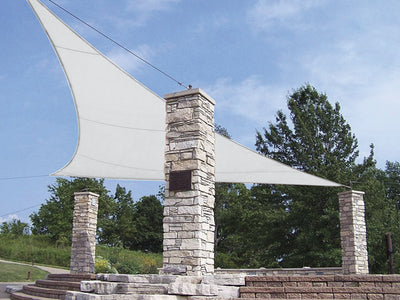 Tenda vela triangolare 3,6x3,6x3,6 bianco
