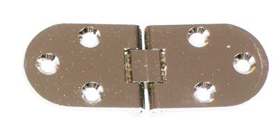 Cerniera a biscotto con fermo mm. 80x30 nichel