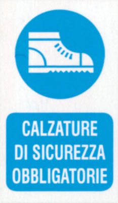 Targa 20x30 calzature sicurezza obbligatorie(pezzi 10)