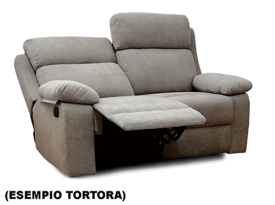 Divano recliner 3 posti grigio cm.198x93x101