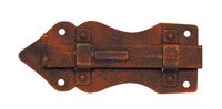 Catenaccio in ferro battuto finitura ferro antico mm.95x40