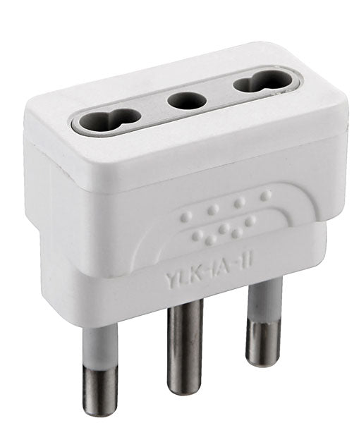 Adattatore 16a presa bipasso colore bianco