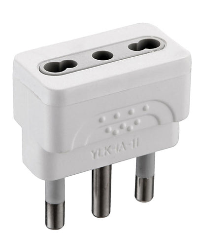 Adattatore 16a presa bipasso colore bianco