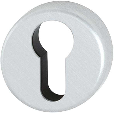 Coppia Bocchette Alluminio Foro Cilindro Argento "88KS"