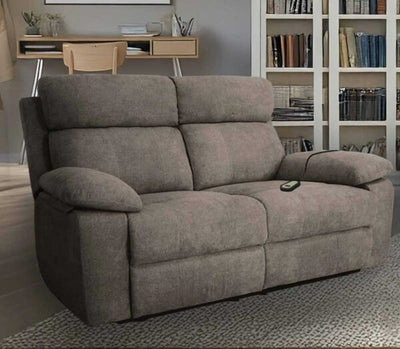 Divano recliner motorizzato 2 posti tortora cm.145x93x101