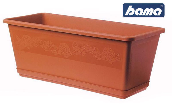 Balconella con sottovaso dimensioni (cm.): 50 x 17,5 x 15h