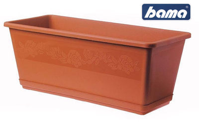 Balconella con sottovaso dimensioni (cm.): 50 x 17,5 x 15h