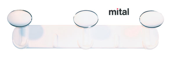 Portabito plastica 3 posti bianco/bianco