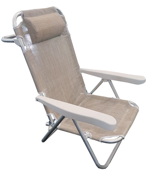 Spiaggina alu/texil.5 pos. natural