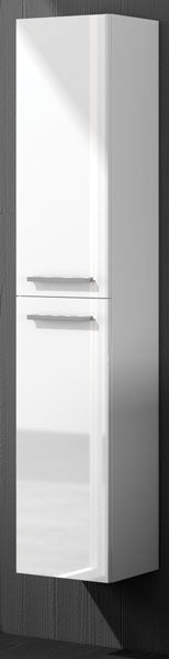 Colonna bagno 2ante cm.30x25x150h bianco laccato