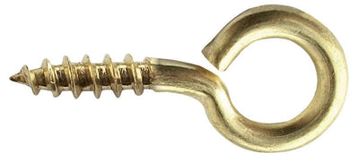 Occhiolo in ottone con filetto a legno mm.D.3,5x20 D.int.mm.9 bl.10pz.