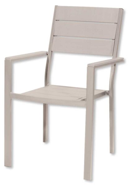 Sedia Tenerife c/braccioli Effetto Legno Beige