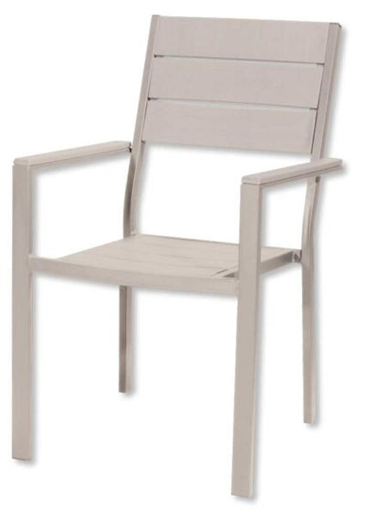 Sedia Tenerife c/braccioli Effetto Legno Beige