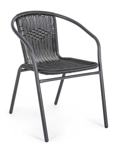 Sedia Ripley nero 53x58x73h