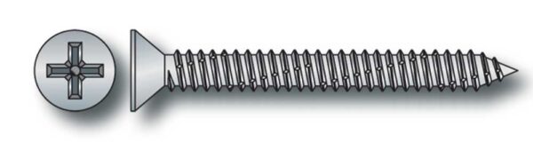 Vite testa piana svasata autofilettante zincata 4,8x80 (pz.100)