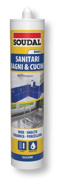 Silicone sanitari acetico bianco cartuccia 300ml