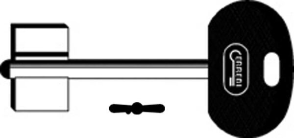 Chiave Doppia Mappa Testa Plastica 1MO6P165 (SLC 5MT3BP)