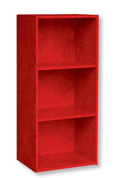 Libreria componibile cm.42x29x89h rosso fuoco