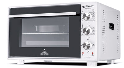 Forno elettrico ventilato 60l,doppio vetro termico cm.60x45x38 bianco
