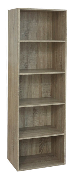 Libreria 40x29x132h rovere nordico in mdf laminato