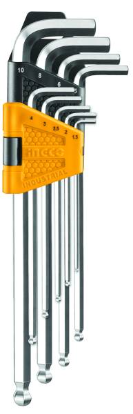 Set 9 Chiavi Esagonali Ball Point Ext.Lunghe