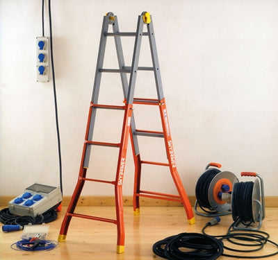 Scala telescopica in acciaio gigante eur.