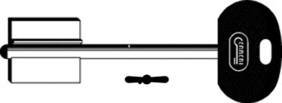 Chiave Doppia Mappa Grandi Testa Plastica 2MO10RP165 (SLC 5MT9BP)