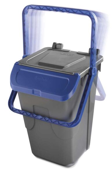 Pattumiera ecology antirandagismo 35 lt colore: antracite e blu