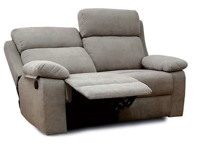 Divano recliner 2 posti tortora(talpa)cm.145x93x101