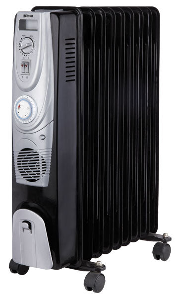 Radiatore olio 9 elementi turboventilato con timer 2400w
