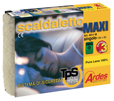 Scaldaletto pura lana maxi 190x80 singolo