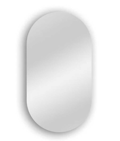 Specchio Glenda Stondato 46X76CM con piastra portafaretto